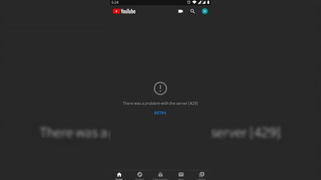 Youtube Server Down
