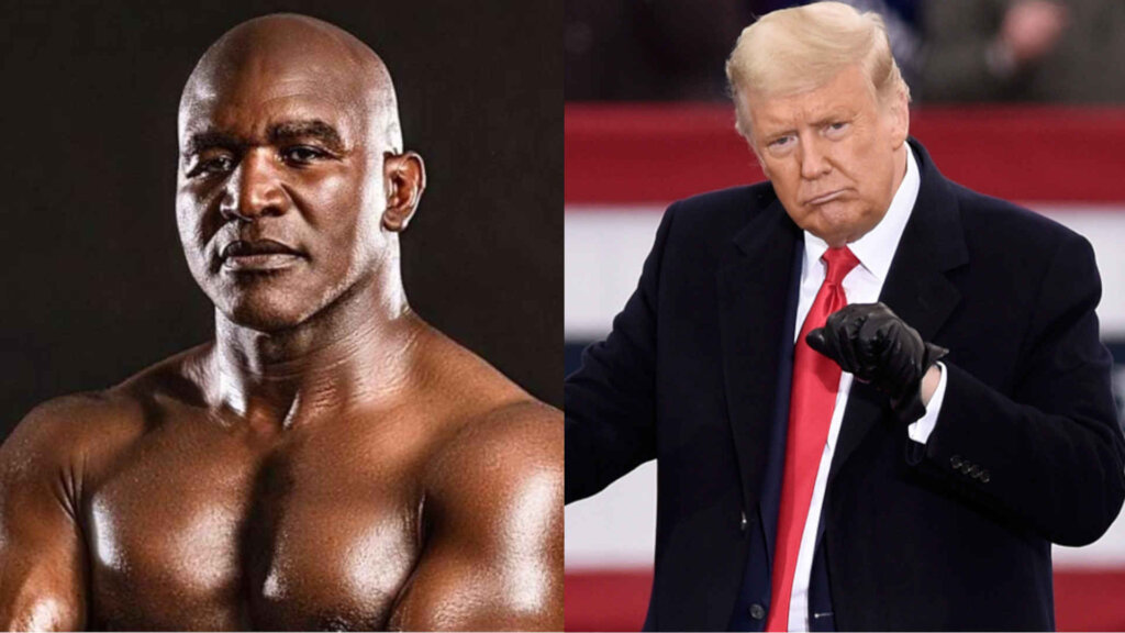 Evander Holyfield and Donald Trump