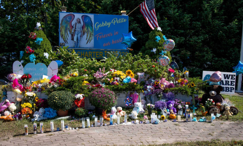 Gabby Petito case: Flowers at Brian's home