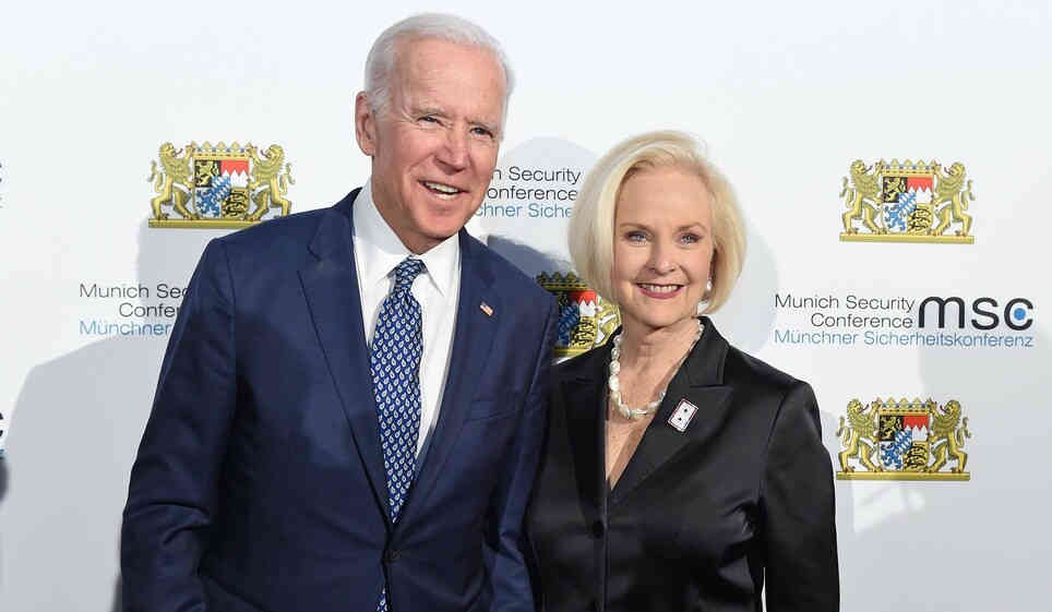Cindy McCain and Joe Biden