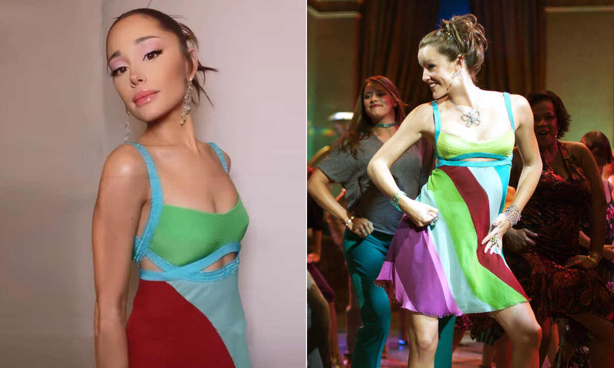 Ariana Grande Wore the '13 Going on 30' Versace Dress for 'The Voice