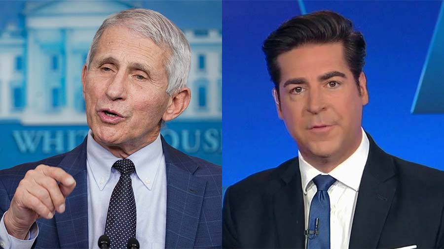 Dr. Anthony Fauci and Jesse Watters