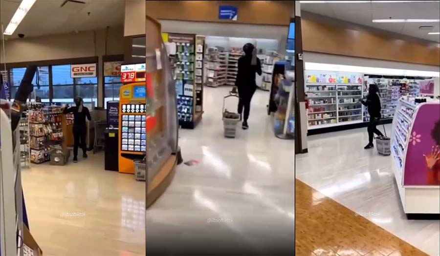Watch Woman Armed With A Pickaxe Robs Rite Aid Video Viral On Internet Therecenttimes