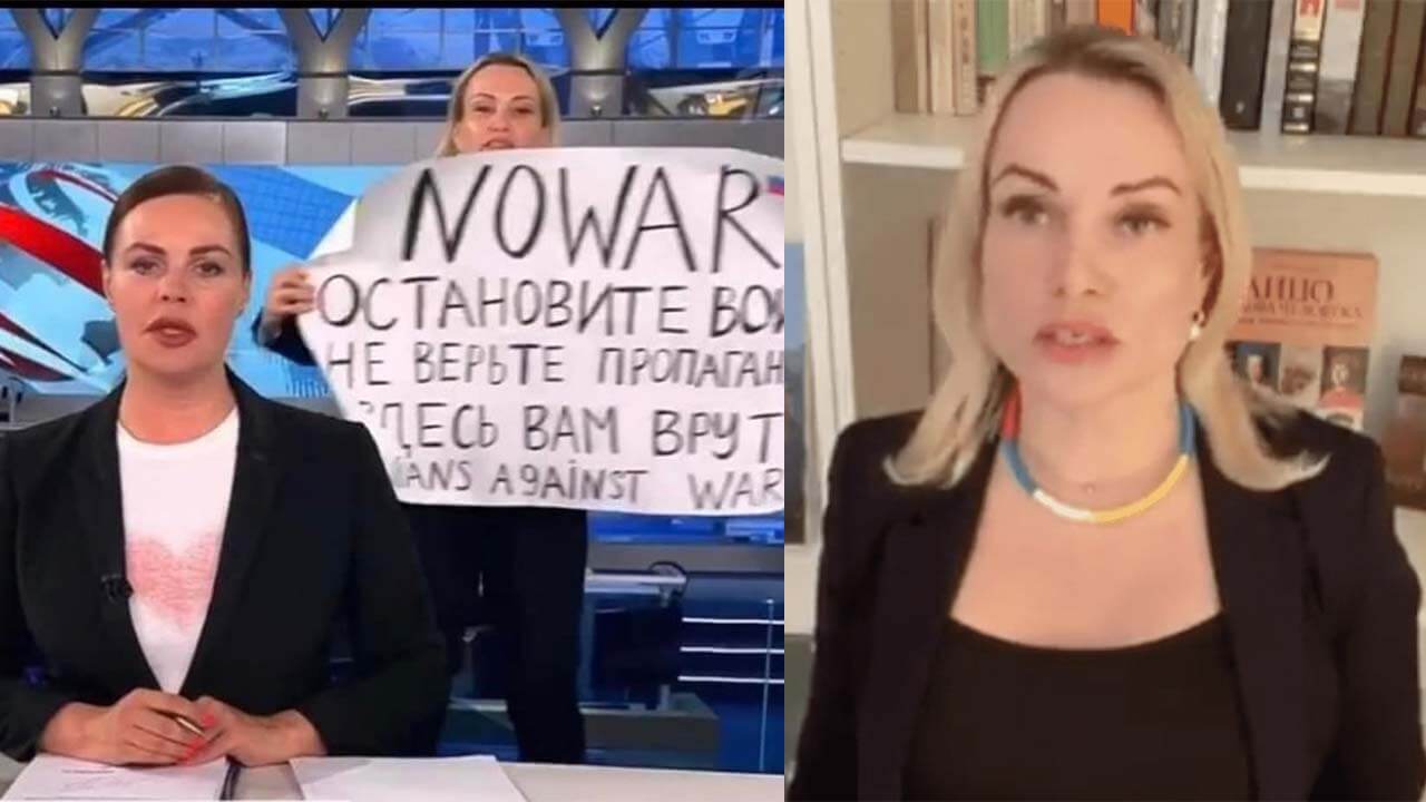 Who is Russian TV editor Marina Ovsyannikova? as She Interrupts Live Broadcast with Sign Reading ‘No War’