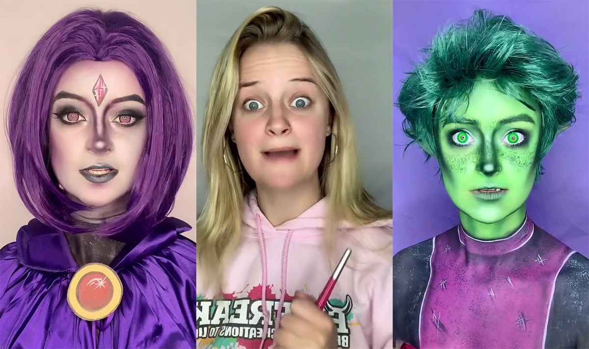Who is Lauren Ward? TikToker goes viral Teen Titans makeup series
