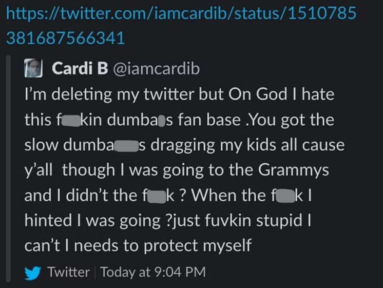Cardi B Twitter