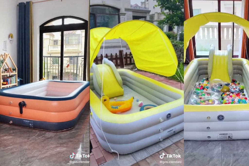 TikTok inflatable pool