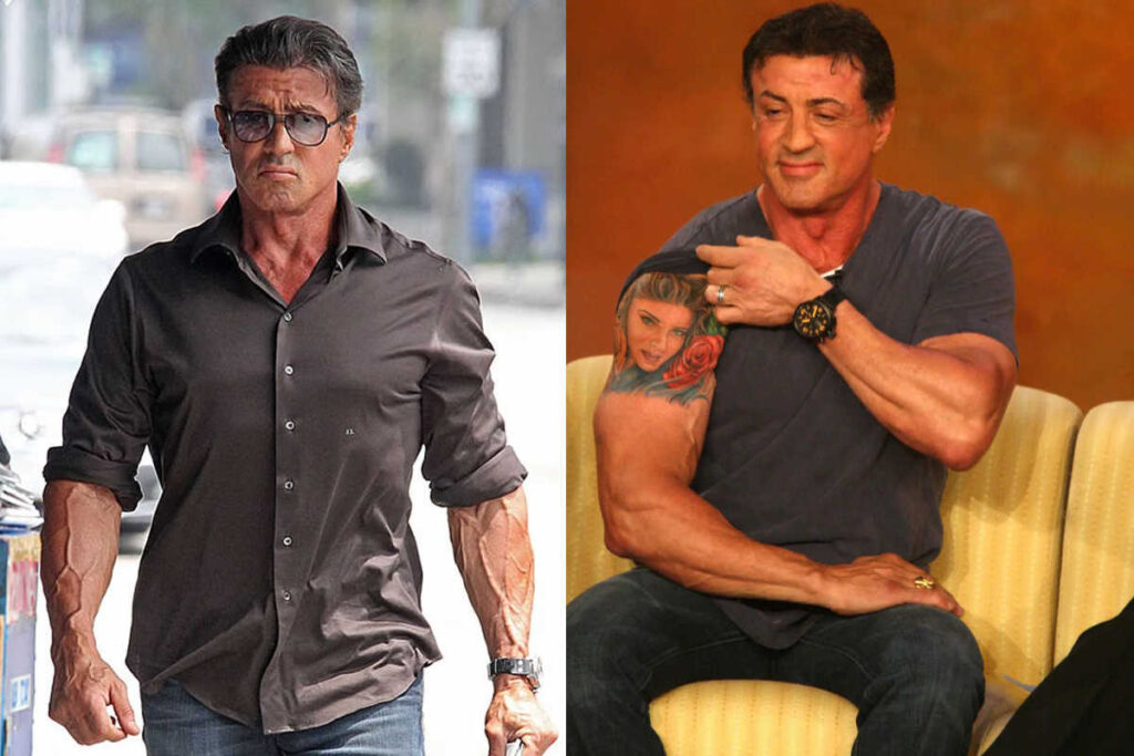 Sylvester Stallone gets bicep tattoo of wife Jennifer Flavin with ink ...