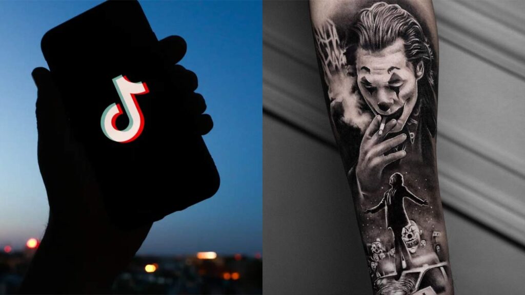 TikTok Joker tattoo
