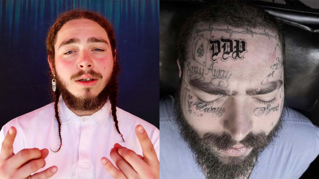 Post Malone Face Tattoo