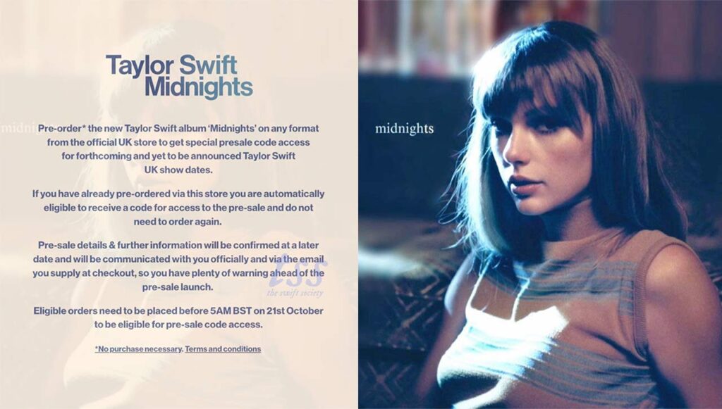 Taylor Swift’s Midnight Uk Tour 2022