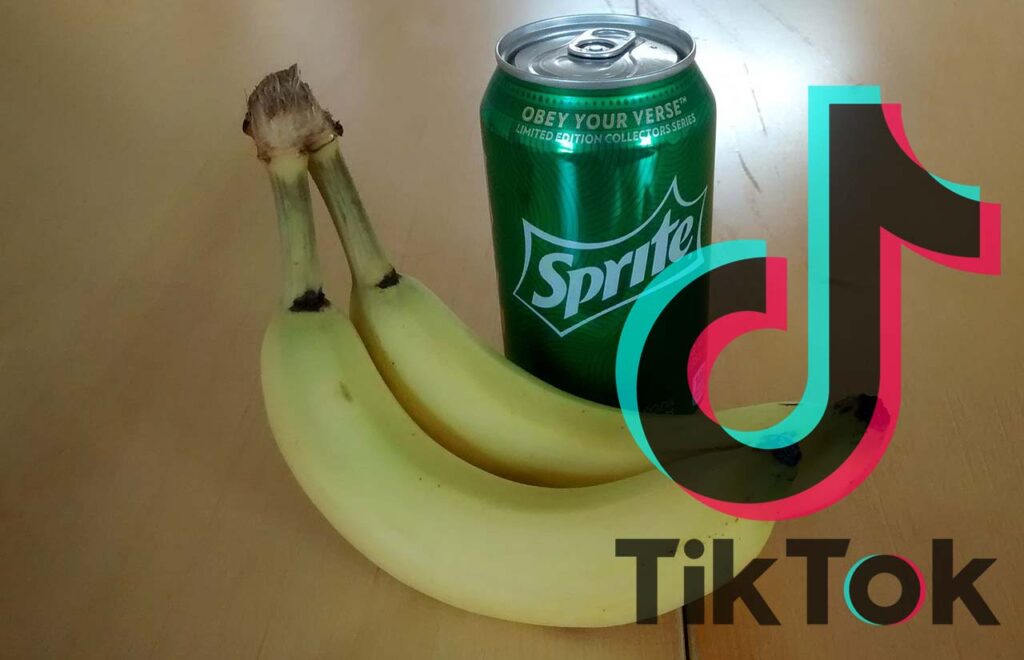 TikTok Banana and Sprite challenge