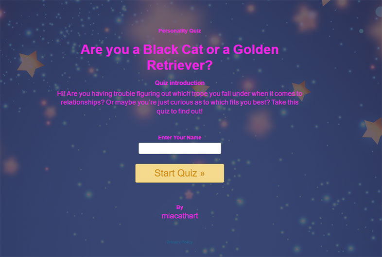 Black Cat or a Golden Retriever
