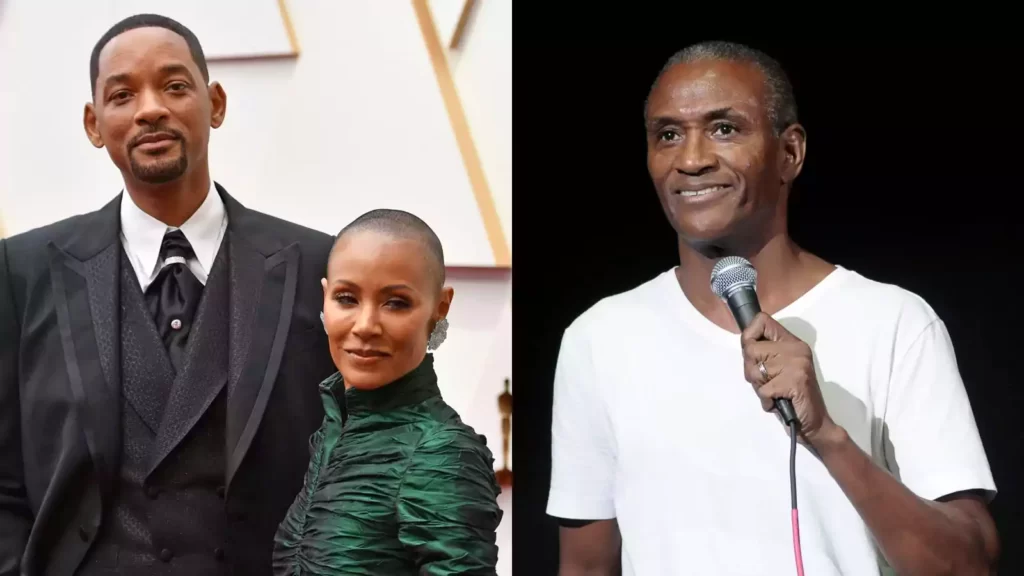 Will Smith(L) and Jada Pinkett Smith and Tommy Davidson