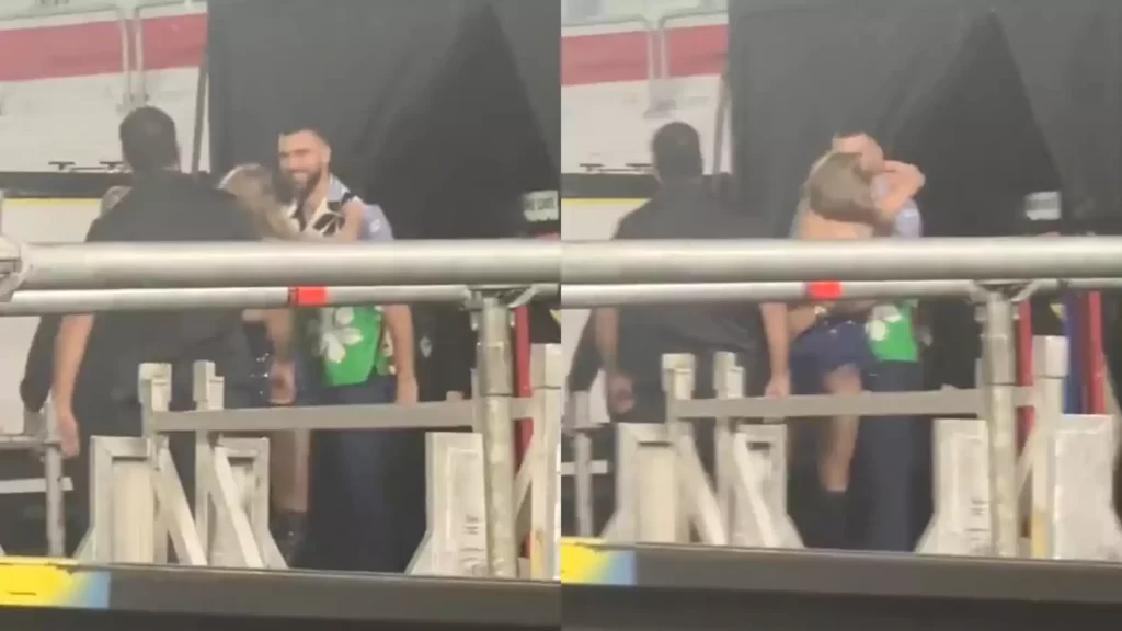 Travis Kelce and Taylor Swift kissed