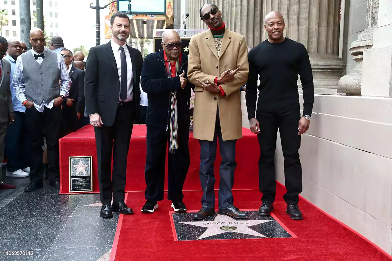  Jimmy Kimmel, Quincy Jones, Snoop Dogg and Dr. Dre