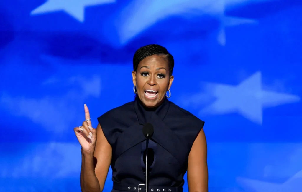 Michelle Obama's Stunning Navy Blue Dress at DNC How to Get the Look